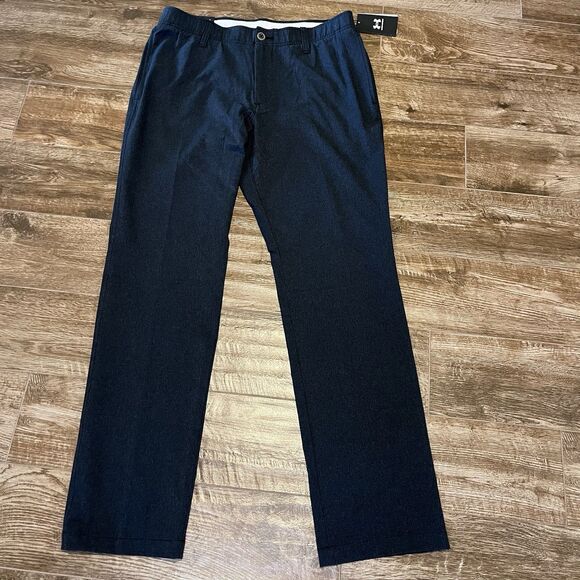 Under Armour Mens 34x32 Golf Chino Pants Black Stretch Performance Vented New - Picture 4 of 11